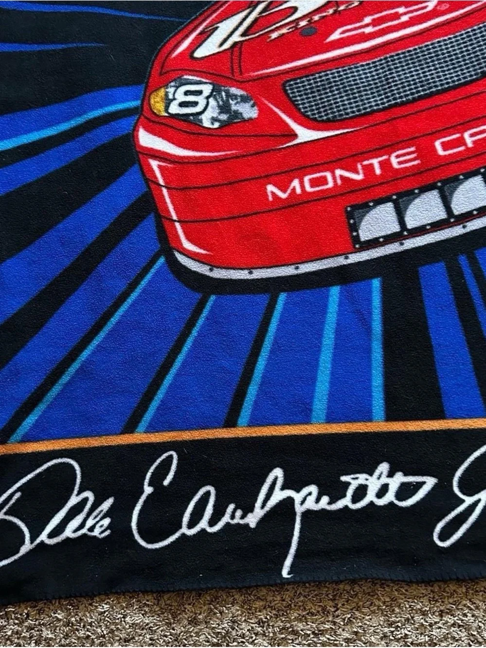 NASCAR Dale Earnhardt Jr. Monte Carlo Racing Car Throw - Red & Blue